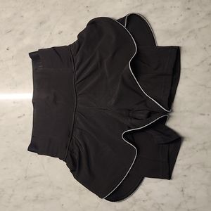 Black size 4 lululemon workput/running shorts